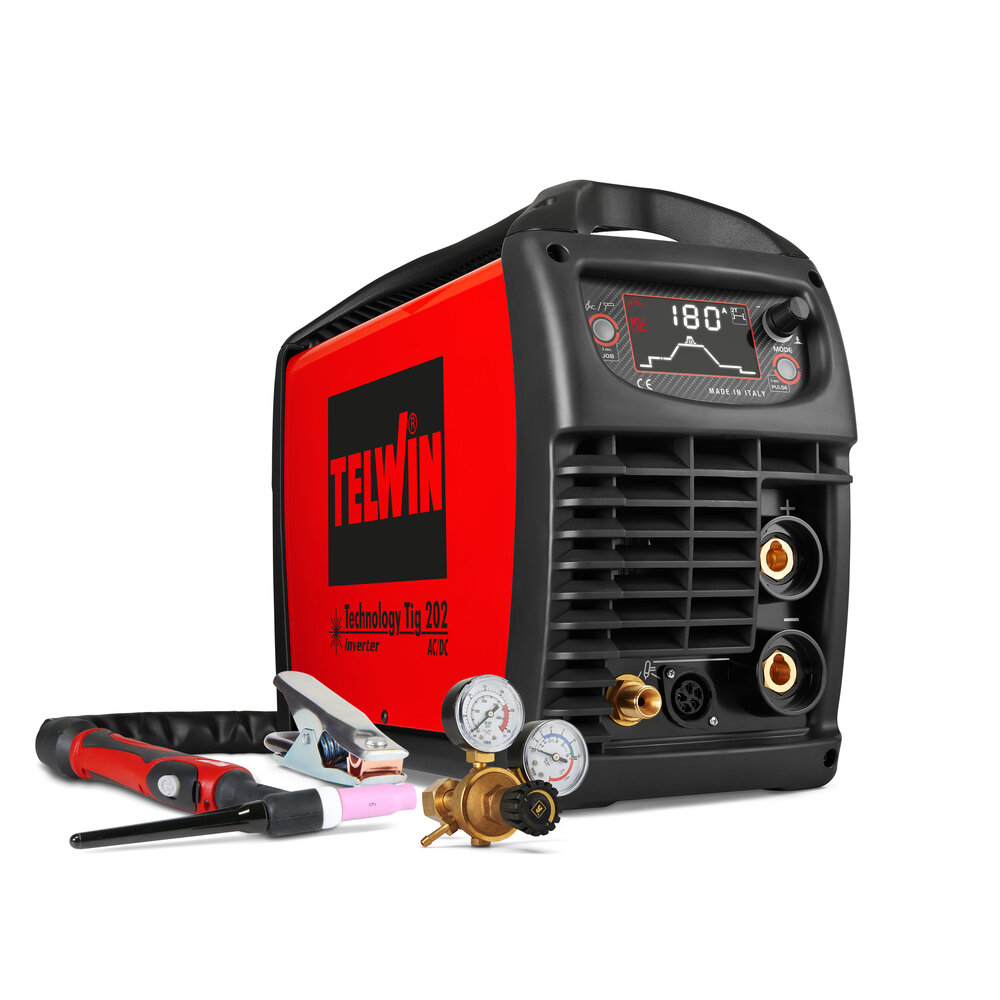 Telwin Technology TIG 202 / 222 / 222 Aqua AC/DC - Aparelho de soldar inverter TIG AC/DC pulsado e MMA 230V 180 a 200A