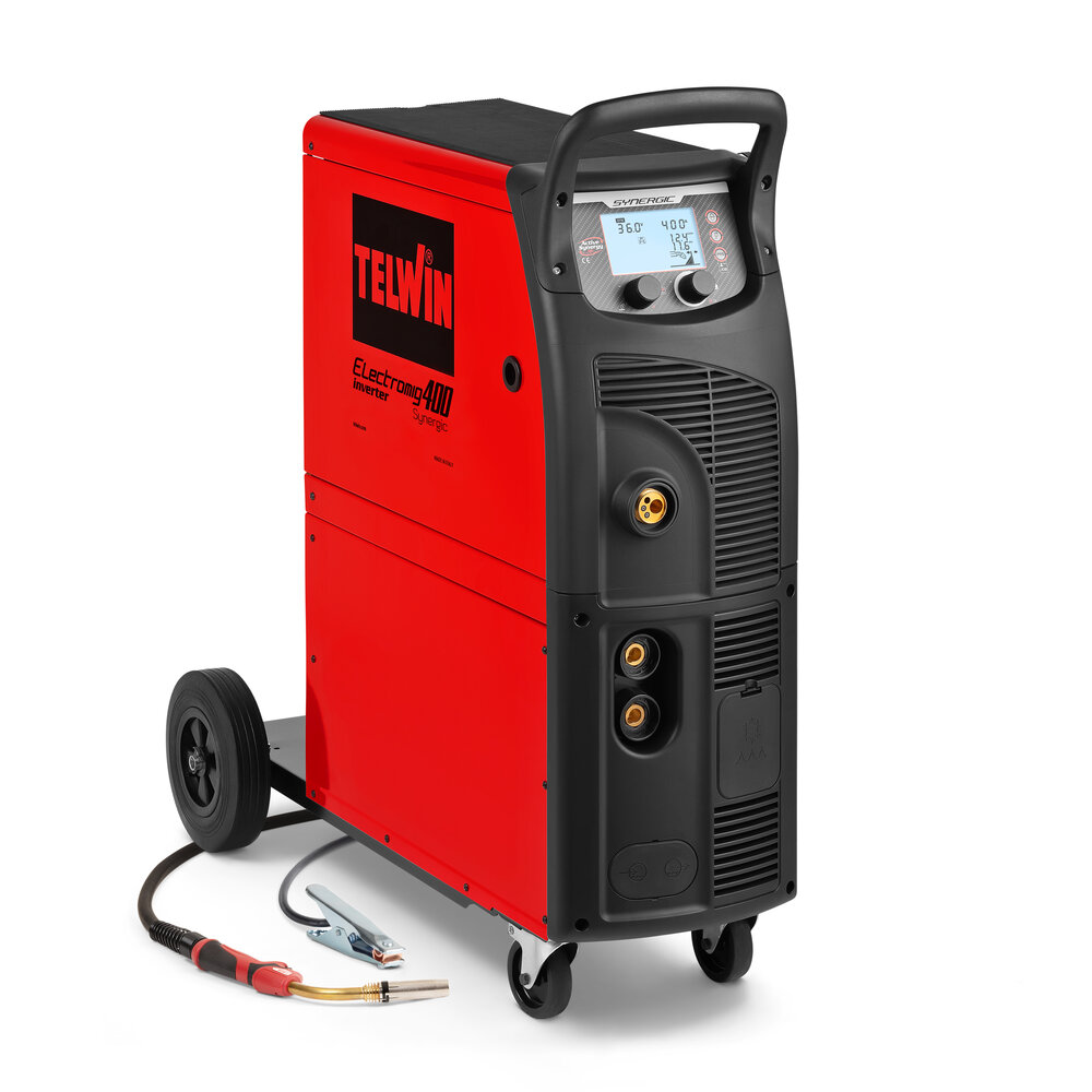 Telwin Electromig 300 / 400 / 450 / 450 Aqua / 550 Aqua Synergic - Aparelho de soldar inverter MIG-MAG, MMA e TIG DC trifásico 300 a 500A