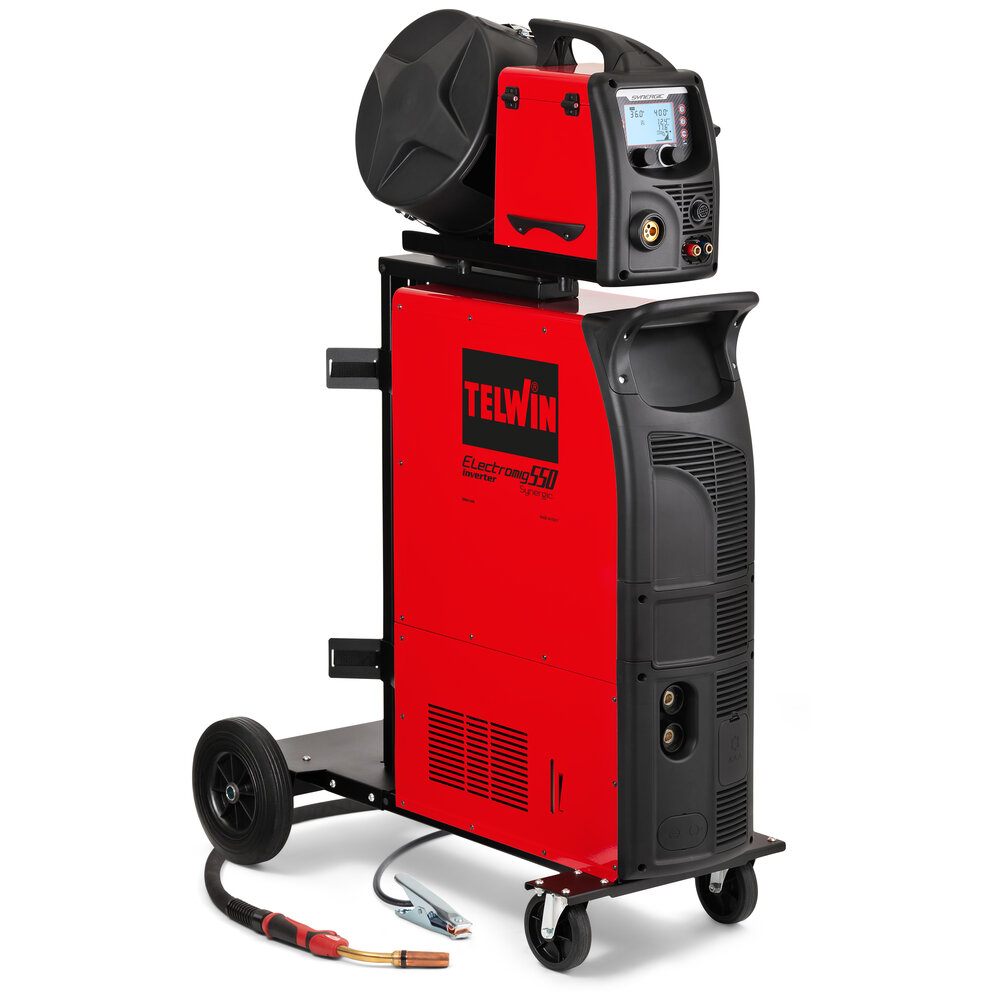 Telwin Electromig 300 / 400 / 450 / 450 Aqua / 550 Aqua Synergic - Aparelho de soldar inverter MIG-MAG, MMA e TIG DC trifásico 300 a 500A