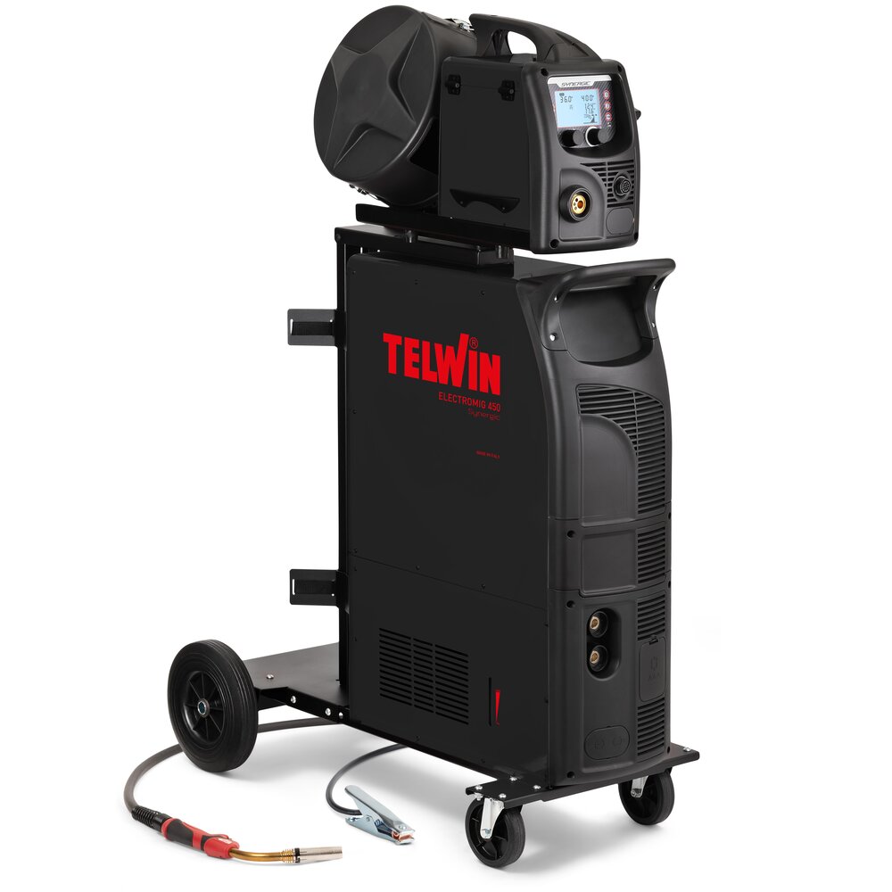 Telwin Electromig 300 / 400 / 450 / 450 Aqua / 550 Aqua Synergic - Aparelho de soldar inverter MIG-MAG, MMA e TIG DC trifásico 300 a 500A
