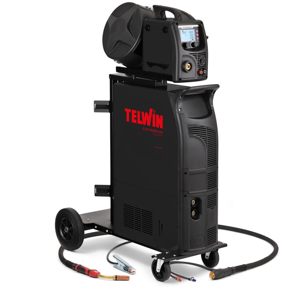Telwin Electromig 300 / 400 / 450 / 450 Aqua / 550 Aqua Synergic - Aparelho de soldar inverter MIG-MAG, MMA e TIG DC trifásico 300 a 500A