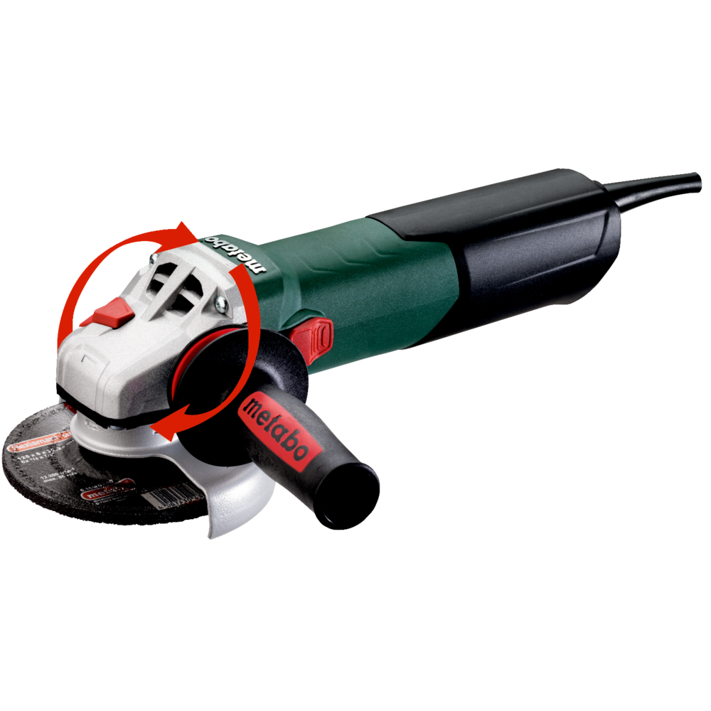 Metabo WEVA 15 / WE 17 / WEV 19 M-Brush / WEVBA 20-125 Quick - Rebarbadora angular de alta potência 1550W a 2000W Ø125mm